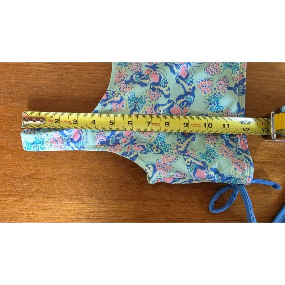 Cat & Jack Girl's Two Piece Butterfly Swimming Suit Size L (10/12)